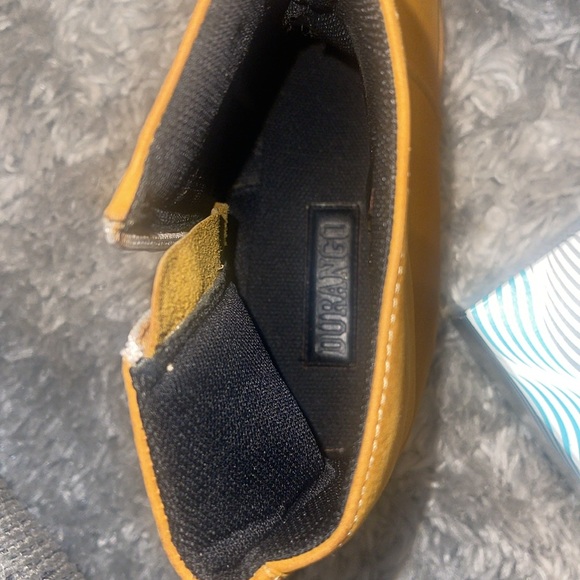 Durango Gold Suede Leather Chunky Heel Lug Sole Side Zip Boots - Picture 6 of 7